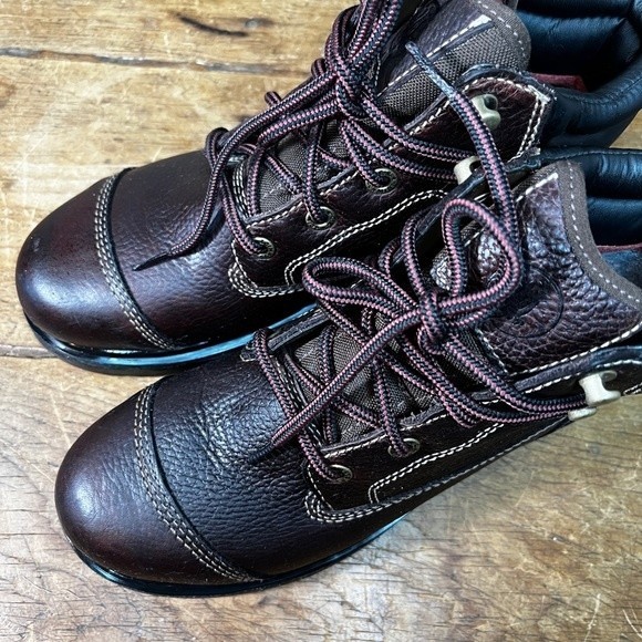 Schmidt Women’s Leather lace up steel toe safety boots size 6M - Picture 10 of 14